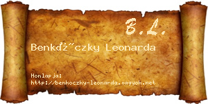 Benkóczky Leonarda névjegykártya
